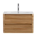 Тумба с раковиной подвесная CEZARES РЕЛАКС (RELAX) 80 Дуб карамельный, раковина белая RELAX-800-2C-SO-RC-P;CZR-800/480-LV-MR-NV
