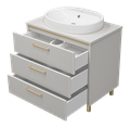 Тумба под раковину Brevita Elche 80 ELC-0080-0302Я