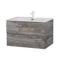 Тумба с раковиной подвесная CEZARES МОЛЬВЕНО (MOLVENO) 80 Legno Grigio, раковина белая CZR-8099-80/50 MOLVENO-80-2C-SO-LG;CZR-8099-80/50