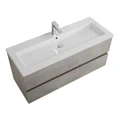 Тумба с раковиной подвесная CEZARES МОЛЬВЕНО (MOLVENO) 120 Beton, раковина белая CZR-8070-120 MOLVENO 46-120-2C-SO-BET;CZR-8070-120