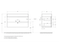 Тумба с раковиной подвесная CEZARES МОЛЬВЕНО (MOLVENO) 100 Legno Grigio, раковина белая CZR-MIL-100-LVB;MOLVENO 46-100-2C-SO-LG