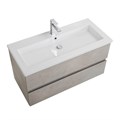 Тумба с раковиной подвесная CEZARES MOLVENO 46 100 Beton, раковина белая CZR-8070-100 MOLVENO 46-100-2C-SO-BET;CZR-8070-100