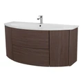 Тумба с раковиной подвесная CEZARES ЭДЕМ (EDEN) 121 Rovere scuro Soft, раковина белая 54408;50178