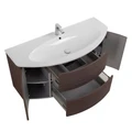 Тумба с раковиной подвесная CEZARES ЭДЕМ (EDEN) 121 Rovere scuro Soft, раковина белая 54408;50178