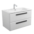 Тумба с раковиной подвесная CEZARES ЭКО (ECO) 80 Bianco Lucido, раковина белая CZR-8073-80 ECO-CER-N-800-2C-SO-BL;RS156BL.3/320;CZR-8073-80