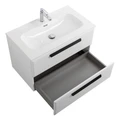 Тумба с раковиной подвесная CEZARES ЭКО (ECO) 80 Bianco Lucido, раковина белая CZR-8073-80 ECO-CER-N-800-2C-SO-BL;RS156BL.3/320;CZR-8073-80