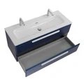 Тумба с раковиной подвесная CEZARES ЭКО (ECO) 120 Sapfiro, раковина белая CZR-8073-120-1-2 ECO-CER-N-1200-2C-SO-SPF-P;RS156BL.3/512;CZR-8073-120-1-2