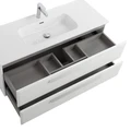 Тумба с раковиной подвесная CEZARES ЭКО (ECO) 120 Bianco Lucido, раковина белая CZR-8095-120 ECO-CER-N-1200-2C-SO-BL;RS156BL.3/512;CZR-8095-120