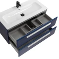 Тумба с раковиной подвесная CEZARES ЭКО (ECO) 100 Sapfiro, раковина белая CZR-8073-100 ECO-CER-N-1000-2C-SO-SPF-P;RS156BL.3/512;CZR-8073-100