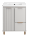 RISACCA crema - 70 Тумба напольная 2 дв.1 ящ. мат. эмаль + раковина УТ000025679