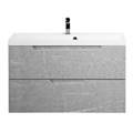 Тумба с раковиной подвесная BelBagno VITTORIA 100 Toros Bianco, раковина белая VITTORIA-1000-2C-SO-TB-P;BB1000/450-LV-MR-AST
