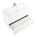Тумба с раковиной подвесная BelBagno VITTORIA 100 Bianco Opaco, раковина белая VITTORIA-1000-2C-SO-BO-P;BB1000/450-LV-MR-AST