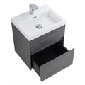 Тумба с раковиной подвесная BelBagno PIETRA MINI 50AS Stucco Cemento, раковина белая PIETRA MINI-500AS-2C-SO-SCM;BB-500-PM-LVB
