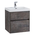 Тумба с раковиной подвесная BelBagno PIETRA MINI 50AS Stone, раковина белая PIETRA MINI-500AS-2C-SO-PT;BB-500-PM-LVB