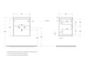 Тумба с раковиной подвесная BelBagno PIETRA MINI 50AS Bianco Lucido, раковина белая PIETRA MINI-500AS-2C-SO-BL;BB-500-PM-LVB