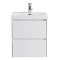 Тумба с раковиной подвесная BelBagno PIETRA MINI 50 Bianco Lucido, раковина белая PIETRA MINI-500-2C-SO-BL;BB-500-PM-LVB