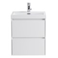 Тумба с раковиной подвесная BelBagno PIETRA MINI 50 Bianco Lucido, раковина белая PIETRA MINI-500-2C-SO-BL;BB-500-PM-LVB