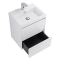 Тумба с раковиной подвесная BelBagno PIETRA MINI 50 Bianco Lucido, раковина белая PIETRA MINI-500-2C-SO-BL;BB-500-PM-LVB