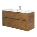 Тумба с раковиной подвесная BelBagno MARINO-H60 110 Rovere Nature, раковина белая MARINO-H60-1100-2C-SO-RN-P;BB1100/450-LV-MR-PR