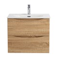 Тумба с раковиной подвесная BelBagno MARINO-CER-N 60 Rovere Bianco, раковина белая MARINO-CER-N-600-2C-SO-WO-P;BB-8099-60