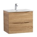 Тумба с раковиной подвесная BelBagno MARINO-CER-N 60 Rovere Bianco, раковина белая MARINO-CER-N-600-2C-SO-WO-P;BB-8099-60