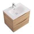 Тумба с раковиной подвесная BelBagno MARINO-CER-N 60 Rovere Bianco, раковина белая MARINO-CER-N-600-2C-SO-WO-P;BB-8099-60