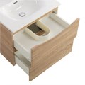 Тумба с раковиной подвесная BelBagno MARINO-CER-N 60 Rovere Bianco, раковина белая MARINO-CER-N-600-2C-SO-WO-P;BB-8099-60