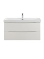 Тумба с раковиной подвесная BelBagno MARINO-CER-N 100 Bianco Lucido, раковина BB-8078-100 MARINO-CER-N-1000-2C-SO-BL-P;BB-8078-100
