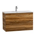 Тумба с раковиной подвесная BelBagno MARINO-CER-MINI 80 Rovere Rustico, раковина белая MARINO-CER-MINI-800-2C-SO-RR-P;BB-8099-3-80