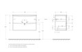 Тумба с раковиной подвесная BelBagno MARINO-CER-MINI 80 Rovere Rustico, раковина белая MARINO-CER-MINI-800-2C-SO-RR-P;BB-8099-3-80