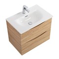 Тумба с раковиной подвесная BelBagno MARINO-CER-MINI 70 Rovere Bianco, раковина белая MARINO-CER-MINI-700-2C-SO-WO-P;BB-8099-3-70