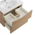 Тумба с раковиной подвесная BelBagno MARINO-CER-MINI 70 Rovere Bianco, раковина белая MARINO-CER-MINI-700-2C-SO-WO-P;BB-8099-3-70
