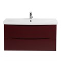 Тумба с раковиной подвесная BelBagno MARINO-CER 90 Bordo Lucido, раковина белая MARINO-CER-900-2C-SO-BRDL-P