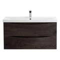 Тумба с раковиной подвесная BelBagno MARINO-CER 80 Rovere Nature Grigio, раковина белая MARINO-CER-800-2C-SO-RNG-P