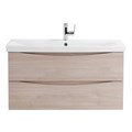 Тумба с раковиной подвесная BelBagno MARINO-CER 80 Rovere Grigio, раковина белая MARINO-CER-800-2C-SO-RG-P