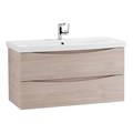 Тумба с раковиной подвесная BelBagno MARINO-CER 80 Rovere Grigio, раковина белая MARINO-CER-800-2C-SO-RG-P