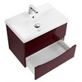 Тумба с раковиной подвесная BelBagno MARINO-CER 70 Bordo Lucido, раковина белая MARINO-CER-700-2C-SO-BRDL-P