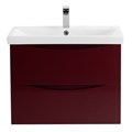 Тумба с раковиной подвесная BelBagno MARINO-CER 60 Bordo Lucido, раковина белая MARINO-CER-600-2C-SO-BRDL-P