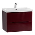 Тумба с раковиной подвесная BelBagno MARINO-CER 60 Bordo Lucido, раковина белая MARINO-CER-600-2C-SO-BRDL-P