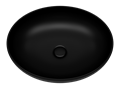 Умывальник накладной MELANA - 50 матовая черная, овальная MLN-320316MB