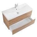 Тумба с раковиной подвесная BelBagno MARINO-CER 100 Rovere Bianco, раковина белая MARINO-CER-1000-2C-SO-WO-P