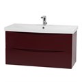 Тумба с раковиной подвесная BelBagno MARINO-CER 100 Bordo Lucido, раковина белая MARINO-CER-1000-2C-SO-BRDL-P