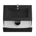 Тумба с раковиной подвесная BelBagno MARINO 80 Rovere Cioccolato Amaro, раковина чёрная BB800/450-LV-ART-PR-NERO MARINO-800-2C-SO-RCA-P;BB800/450-LV-ART-PR-NERO