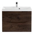 Тумба с раковиной подвесная BelBagno MARINO 70 Rovere Moro, раковина белая MARINO-700-2C-SO-RW-P;BB700/450-LV-MR-AST