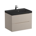 Тумба с раковиной подвесная BelBagno MARINO 70 Crema Opaco, раковина чёрная BB700/450-LV-ART-AST-NERO MARINO-700-2C-SO-CO-P;BB700/450-LV-ART-AST-NERO