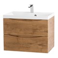Тумба с раковиной подвесная BelBagno MARINO 60 Rovere Nature, раковина белая MARINO-600-2C-SO-RN-P;BB600/450-LV-MR-AST
