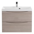 Тумба с раковиной подвесная BelBagno MARINO 60 Rovere Grigio, раковина белая MARINO-600-2C-SO-RG-P;BB600/450-LV-MR-AST