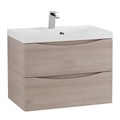 Тумба с раковиной подвесная BelBagno MARINO 60 Rovere Grigio, раковина белая MARINO-600-2C-SO-RG-P;BB600/450-LV-MR-AST