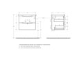 Тумба с раковиной подвесная BelBagno MARINO 60 Rovere Grigio, раковина белая MARINO-600-2C-SO-RG-P;BB600/450-LV-MR-AST
