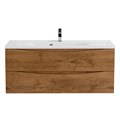 Тумба с раковиной подвесная BelBagno MARINO 110 Rovere Nature, раковина белая MARINO-1100-2C-SO-RN-P;BB1100/450-LV-MR-PR